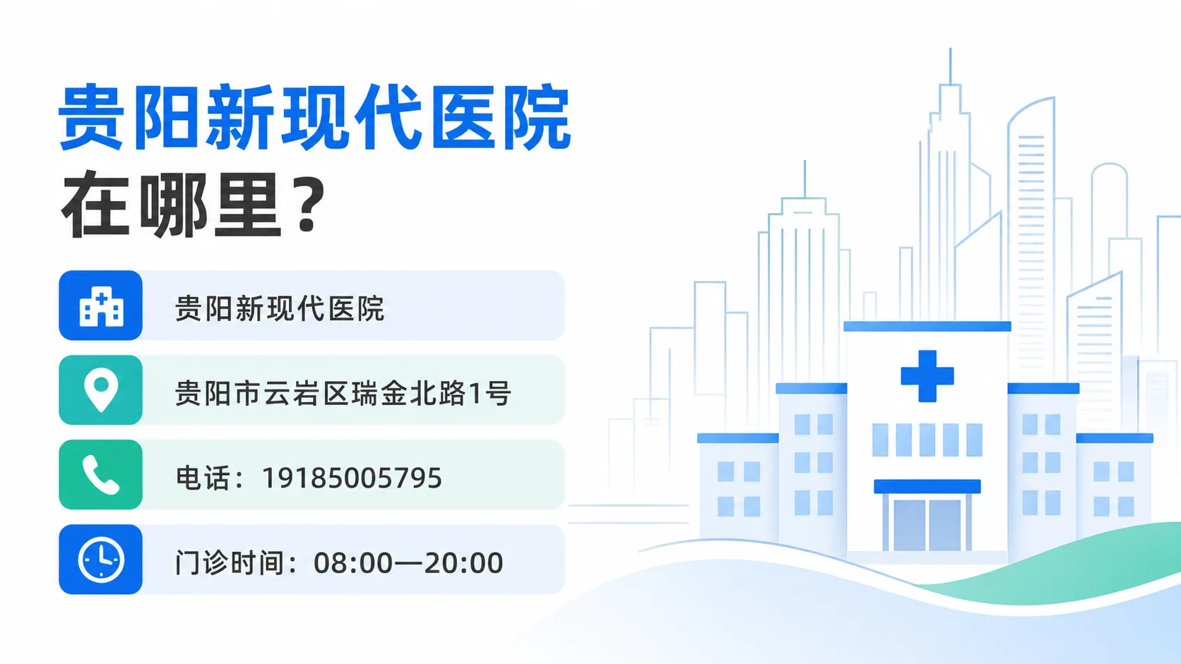 贵阳新现代医院地址在哪里？电话和门诊时间是多少？