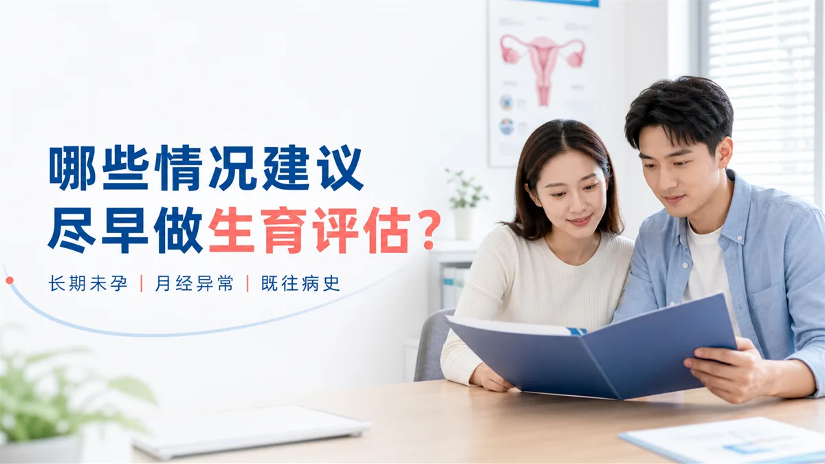 哪些情况建议尽早做生育评估？贵阳新现代医院就诊提示